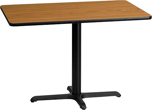 Miniatura 11 de Flash Furniture Mesa rectangular laminada de caoba de 30" x 42" con base de altura de mesa de 23.5" x 29.5" Negro -,Mahogany,Natural,Nuez
