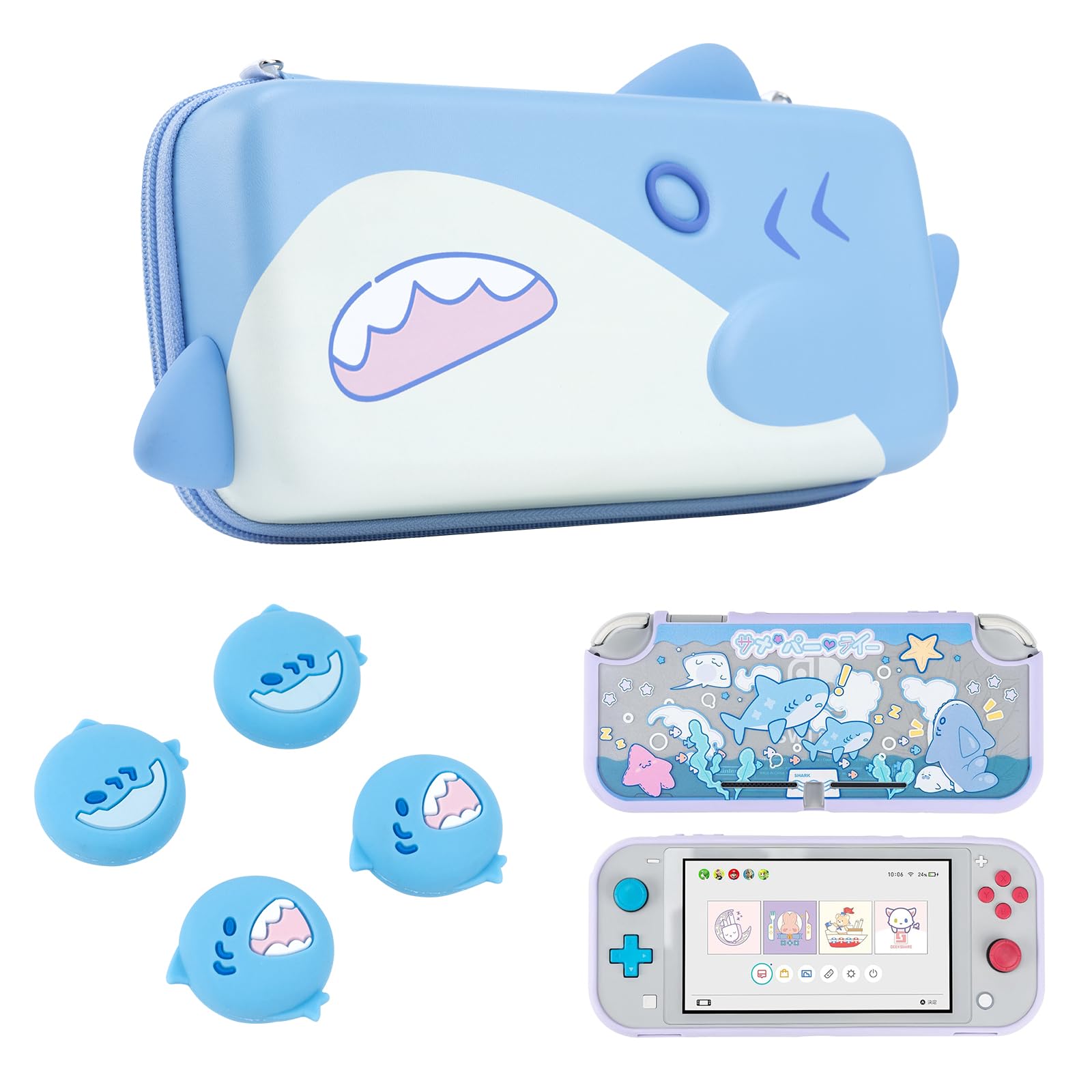 Amazon.com: GeekShare Shark Series Switch Carry Case, Switch Lite ...