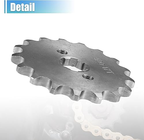 Miniatura 5 de X AUTOHAUX 1 juego de 420 estilo 17 dientes 0.669 in ID motocicleta piñón delantero motor apto para motocicleta 50cc 70cc 110cc 125cc motocicleta