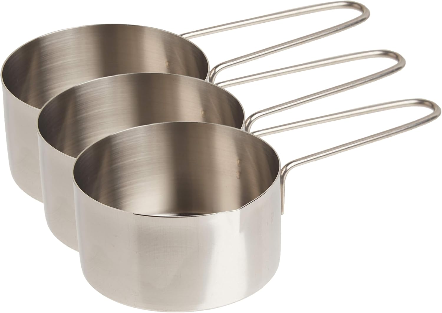 American Metalcraft MCW75 3/4 Stainless Steel Measuring Cup, 3/4-Cup, Silver (Pack of 3)