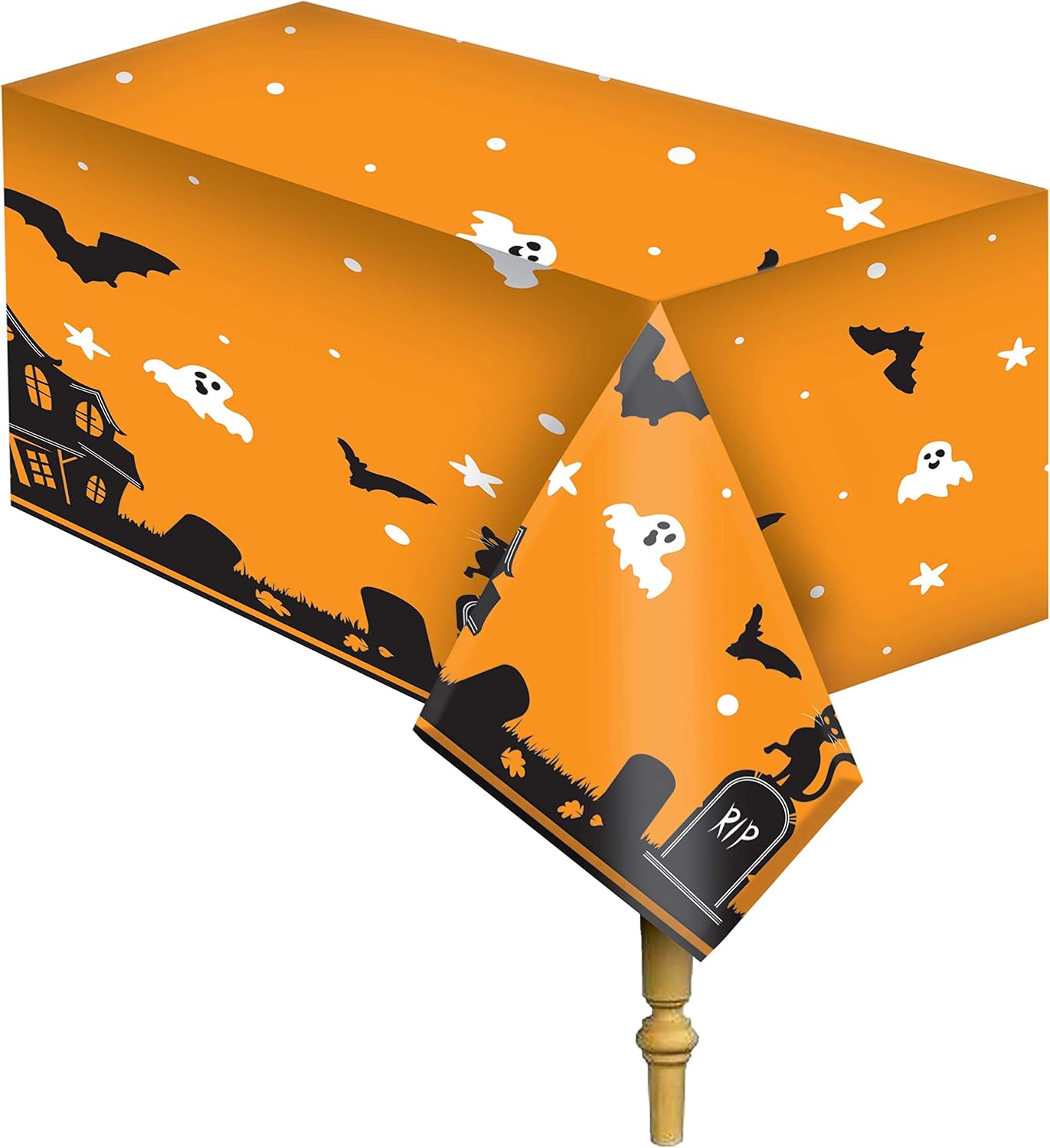 JOYIN Halloween Party Supplies Tableware Set with 1 Party Table Cover (54" x 108"), 36 Napkins, 20 Plates and 24 Food Picks Halloween Party Decorations