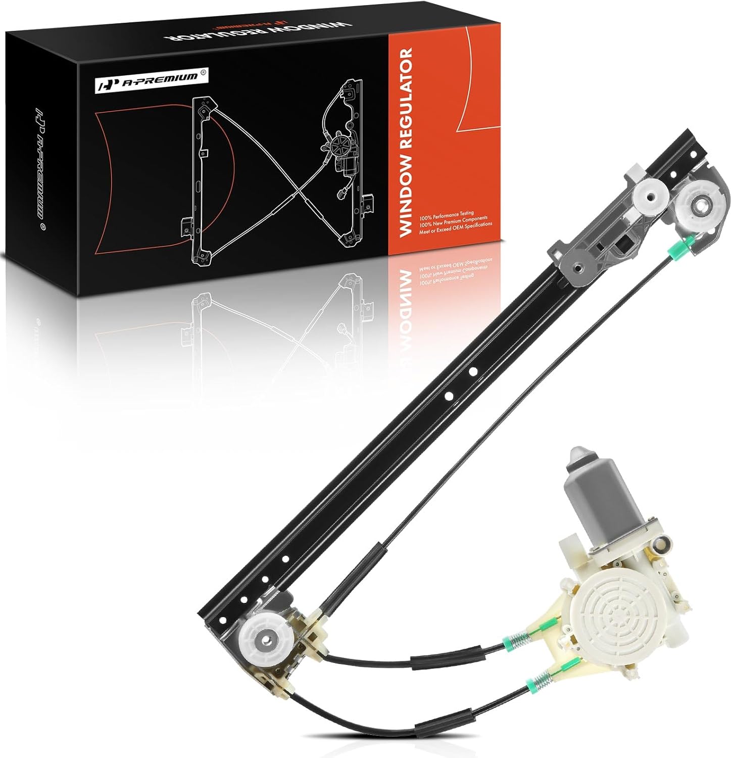 A-Premium Power Window Regulator with Motor Replacement for BMW E39 528i 540i 1997-1999 Rear Left Driver Side
