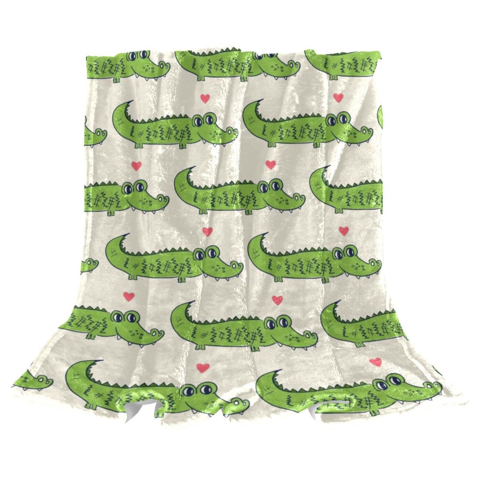 Plaid polaire crocodile chaud contre le froid sur votre canapé