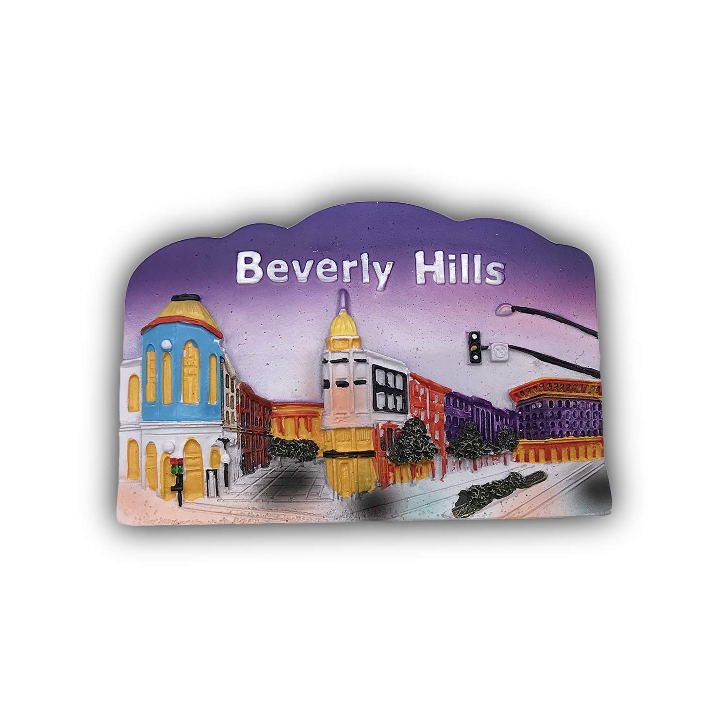 3D USA Beverly Hills Frigorifero Magnete frigo Souvenir turistici Adesivi magnetici in Resina Decorazione per la casa e la Cucina dal Regalo di Viaggio