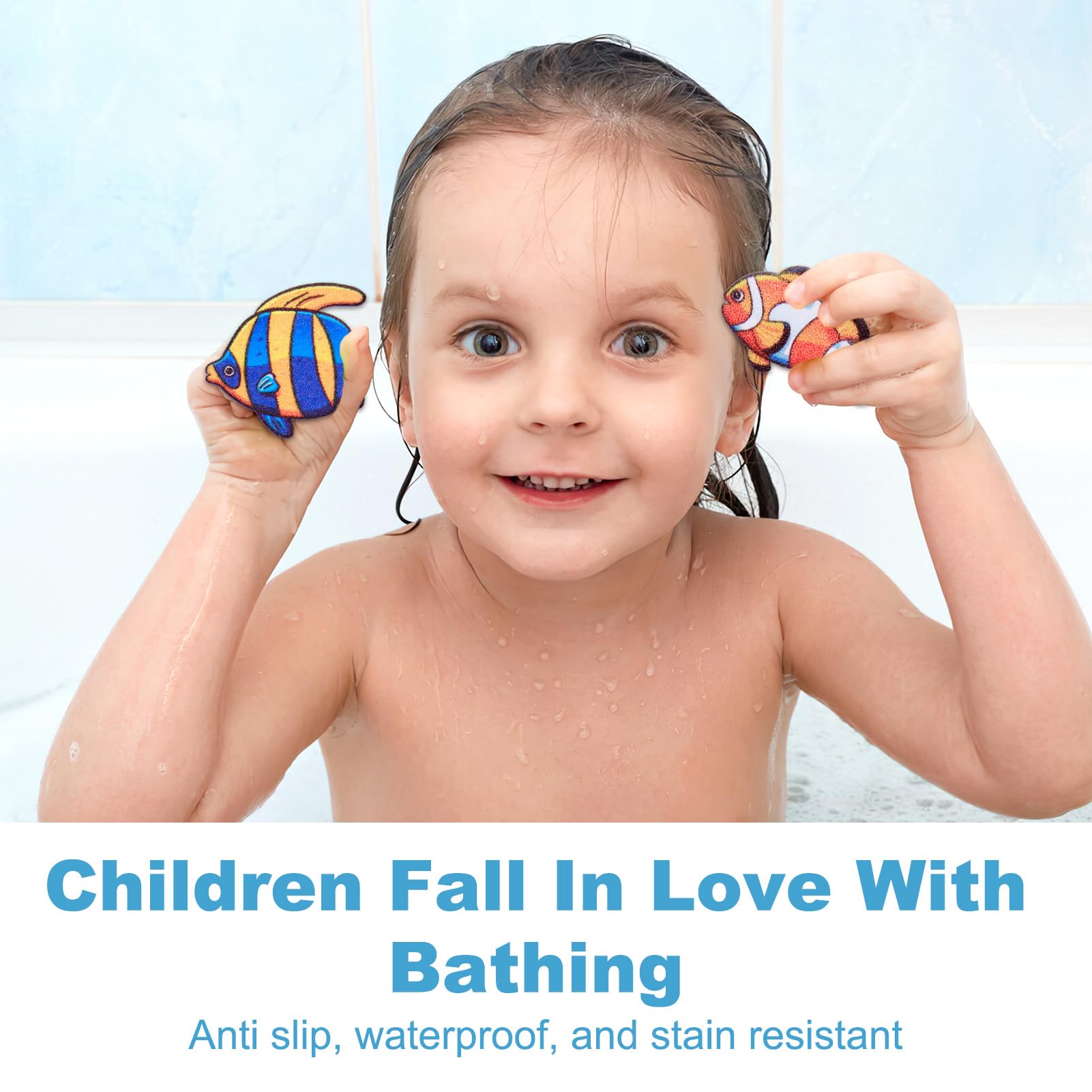 Adesivi Antiscivolo Per Vasca Bambini - 24 Pezzi Creature Marine | PVC Impermeabile E Sicuro - Foto 8
