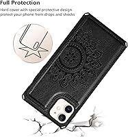 Vista 148 de Cavor for iPhone 11 Wallet Case with Card Slots Holder,Premium PU Leather Kickstand Feature Case [Wrist Strap] Double Magnetic Clasp Shockproof Flip
