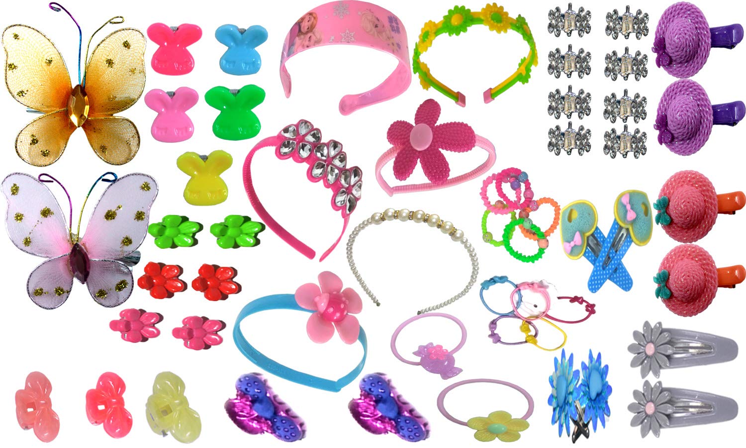 Rose Petals 58 Pcs/Set Baby Hair Band For Girls Hair Clips Pin Elastics Ponytail Holder For Baby Girl Hair Accessories With Gift Box Flower Shaped Claw Mix Style Tic Tac, Multicolour (B07YLDJXCG) Amazon Price History, Amazon Price Tracker