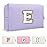 Personalized Makeup Bag Initial A-Z Preppy Patch Bag,Small PU Leather Travel Cosmetic Bag Pouch with Zipper,Purple Cute Toiletry Bag,Gift Ideal for Teen Girls Women Birthday Friend Mom,Latter E