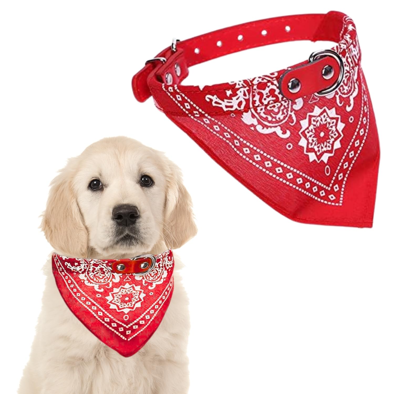 Sage Square Stylish Dog Collar Scarf – Adjustable, Comfortable, Fashionable Accessory for Pets, Soft & Durable Fabric, Dog Breeds, Ideal for Daily Use, Special Occasions (Black)