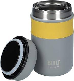 Built Gamelle Isotherme Double paroi pour Repas Chauds et Froids, Acier Inoxydable, Gris, 490 ml