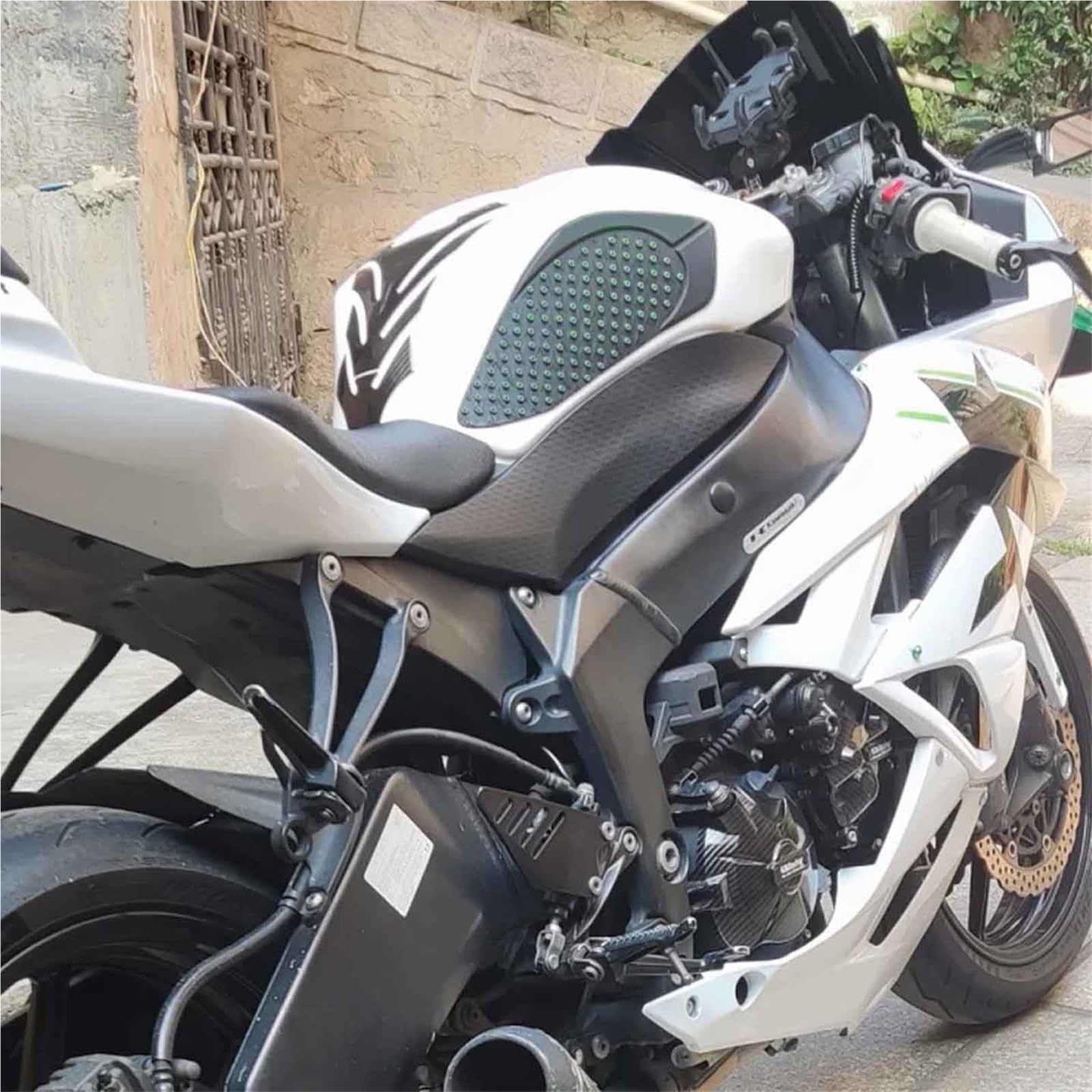 Für Kawasaki Für ZX6R Für ZX-6R 2009-2025 Motorrad Gummi Anti-Rutsch Aufkleber Tank Pad Schützende Seite Dekorative Stick Geeignet