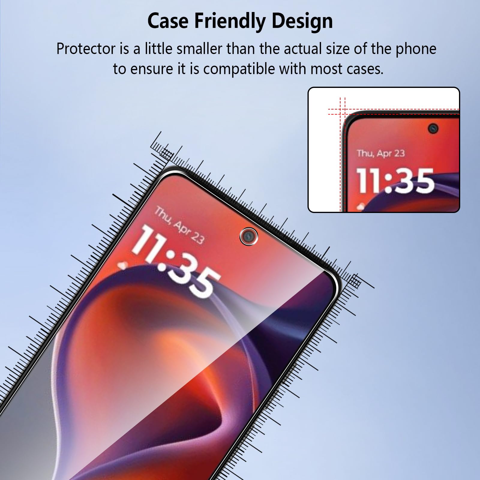 Pollachi [3 Pezzi Vetro Temperato per Motorola Moto G15/Motorola Moto G15 Power,Durezza 9H Anti Graffio,Anti-Impronte Senza Bolle,Pellicola Protettiva per Moto G15/G15 Power