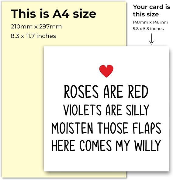 Valentines Day Card Rude Funny Valentine's Day Cards For Her Wife Girlfriend Offensive Joke Card