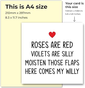 Valentines Day Card Rude Funny Valentine's Day Cards For Her Wife Girlfriend Offensive Joke Card