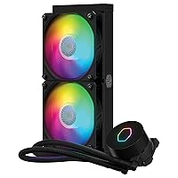 Vista 21 de Cooler Master MasterLiquid ML360L ARGB V2, Close-Loop AIO CPU Liquid Cooler, Gen3 Dual Chamber Pump, 360mm Radiator, SickleFlow 120 PWM ARGB, AMD