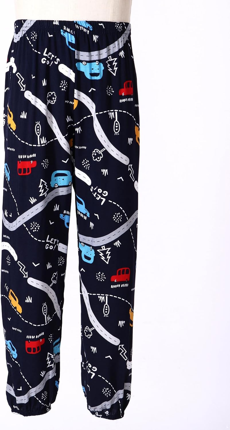 ACSUSS Little Girls Loose Pants for Kids Yoga Trousers Bohemian Summer Beach Pants Baggy Harem Activewear for Girls Age 3-12