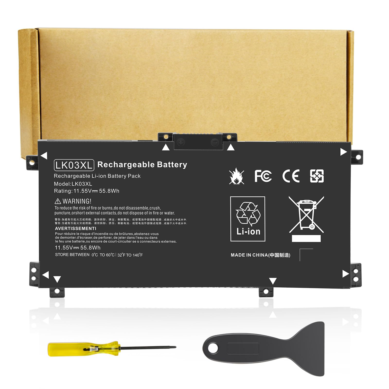 Yeni Lk03xl Dizüstü Hp Için Batarya Envy X360 17-ae 17-ce 15-bp Bq 916368-541 91
