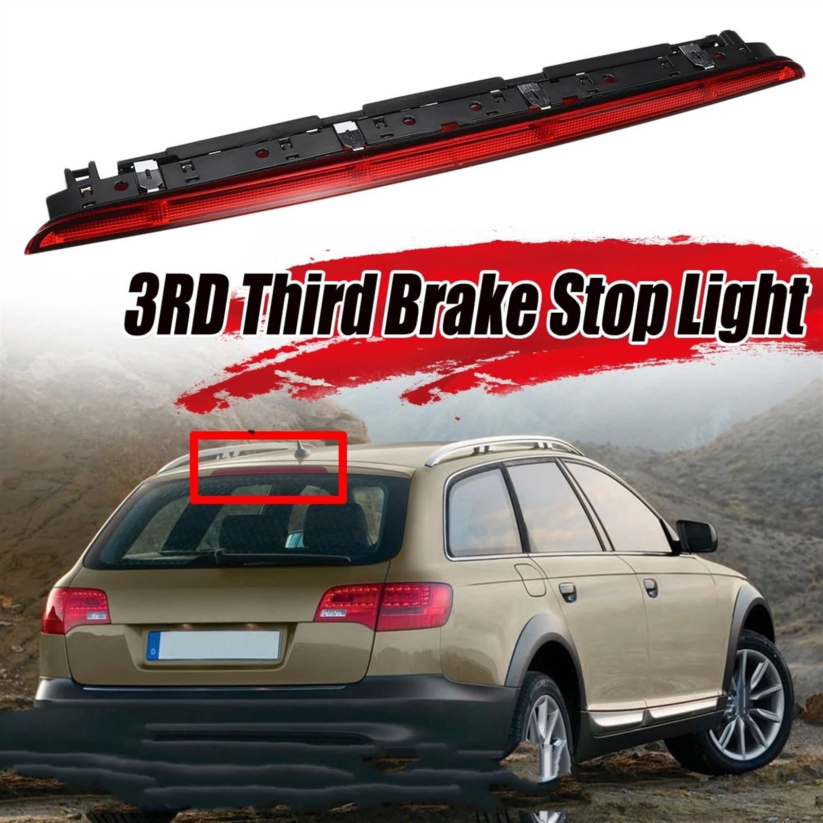 Faro Posteriore Compatibile Con Per A6 Per AVANT S6 C6 2005-2007 2008 2009 2010 2011 Auto Terza Luce Freno Lampada Di Arresto Aggiuntiva Lampada Indicatore Di Arresto 4F9945097