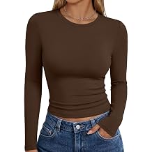 Trendy Queen Womens Long Sleeve T Shirts Fall Fashion Basic Y2K Tops 2026