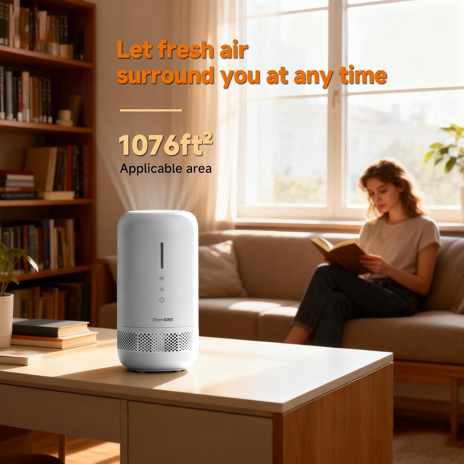 Portable HEPA Car Air Purifier Energy-Saving Mode, One Touch Operation, Lightweight 1.83LBS, Night Light Dimming, 360° Outlet, Suitable for Vehicle Cabins, Studios, Apartments & Cubicles - 4