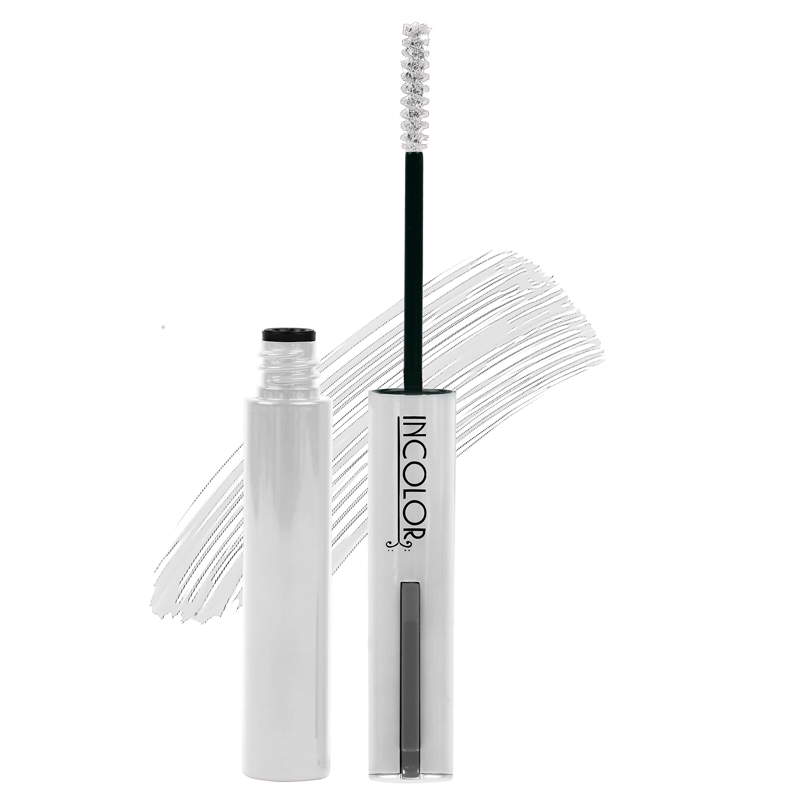 INCOLOR Light Weight Colorful Natural Mascara, Smudge Proof & Long Lasting Eye Makeup Tool For Personal & Professional, Milky White, 6ml
