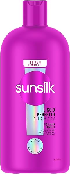 Sunsilk, Shampoo Liscio Perfetto, Shampoo per Capelli Lisci e Disciplinati, Formula Arricchita con Liss-Align Complex con Biotina, Olio di Argan e Vitamina C Formato XXL 810ml - 1