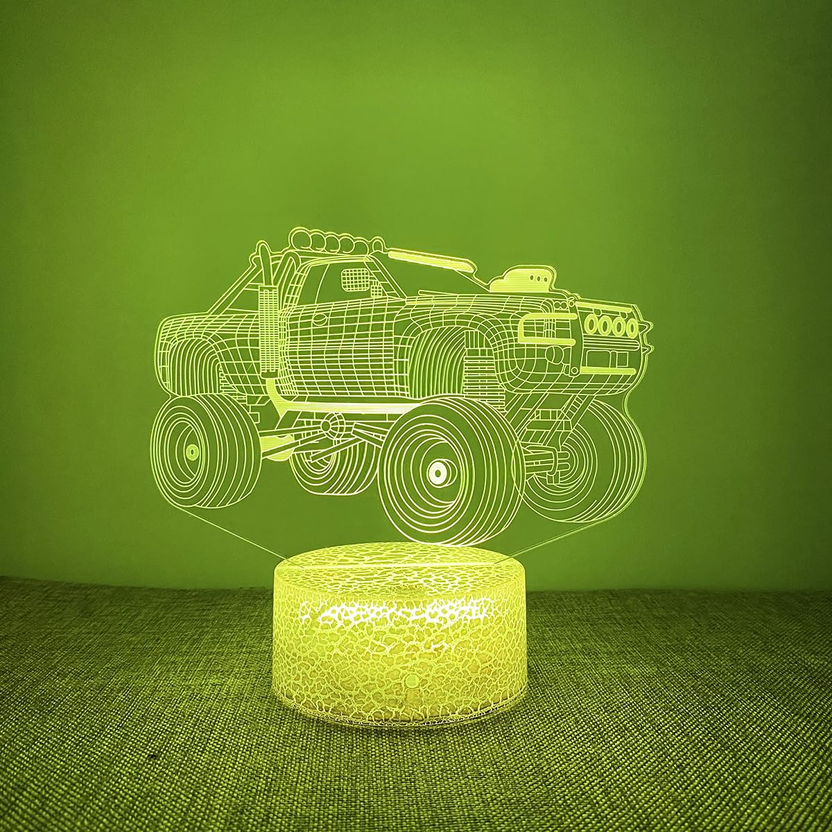 ZCPingNiao 3D Truck Phantom Night Lights, Featuring 7 Colour-Changing Modes, Ideal for Home décor and Off-Road Enthusiasts