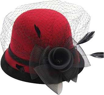 Womens Cloche Hat 1920S Winter Bucket Hats Vintage Church Elegant Vintage Bucket Hat Warm Winter Wool Bowler Hats