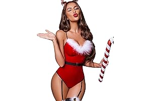 Sensuous Santa's Helper: Velvet Teddy Bodysuits for a Naughty Christmas