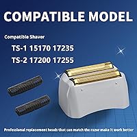 Vista 3 de Paquete de 1 lámina de repuesto para afeitadora Pro y cortadores compatibles con la afeitadora Andis No.17150/17155/17200 ProFoil de repuesto