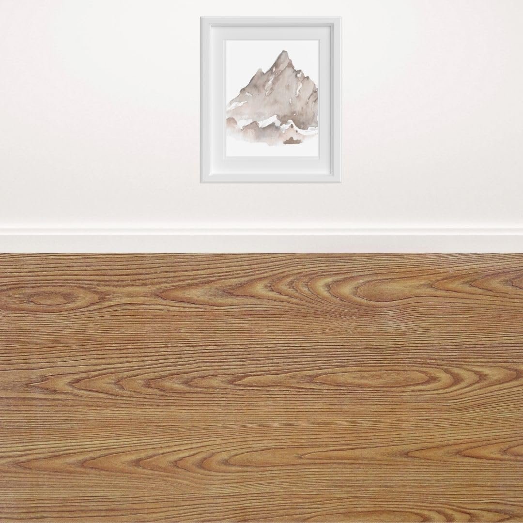 Suelo de Vinilo Para Instalar en Rollo | Suelo PVC Decorativo Hogar, Cocina, Baño, Salón | Suelo Efecto Madera | Suelo PVC Madera Oscura Veteada (140_x_600_CM)
