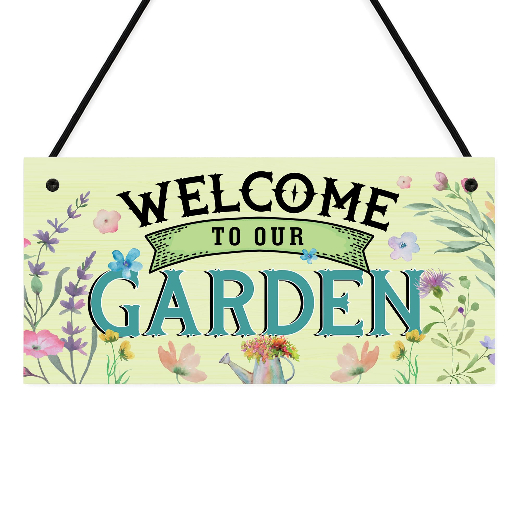 Red Ocean Garden Sign Welcome To Our Garden Plaque For Outside Garden Decor Hanging Shed Sign Yard Plaque Gifts For Women Her Home Decor