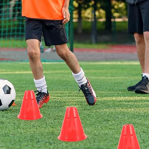 Miniatura 2 de ABOOFAN 20 conos pequeños de entrenamiento de agilidad para fútbol, fútbol, patinaje sobre ruedas, marcadores de plástico para taladros, carreras de