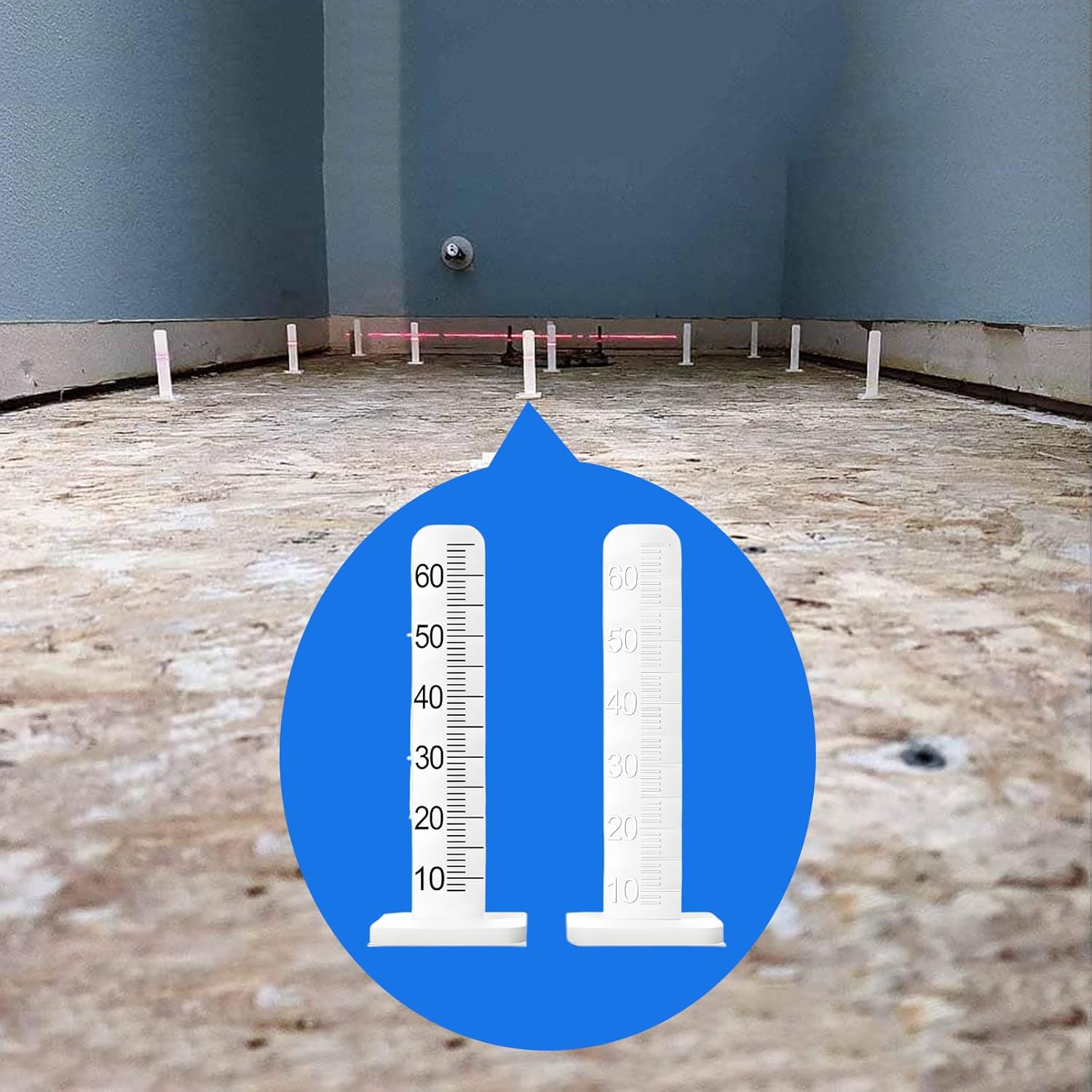 Self Leveling Pins - Level Stick Pegs,for self Leveling concret and Floor ，2.36in/60mm (100 Pcs)