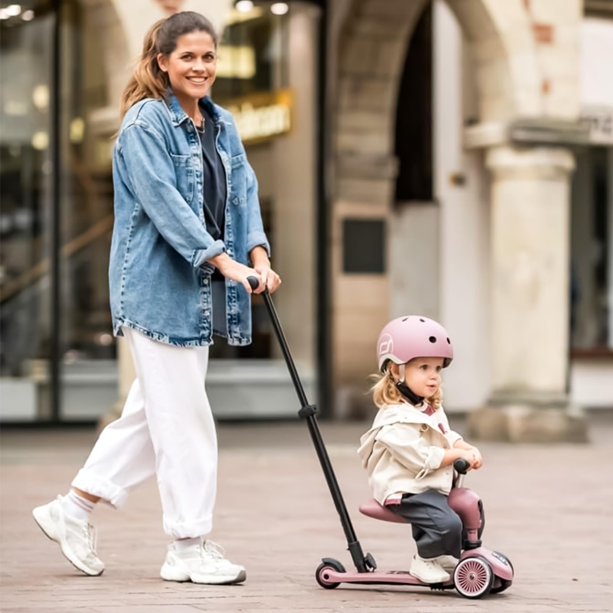Scoot and Ride – Highwaykick 1 Push & Go Wildberry – 2 in 1 con seduta e barra di spinta – altezza regolabile – per bambini da 1 a 5 anni – personalizzato con nome