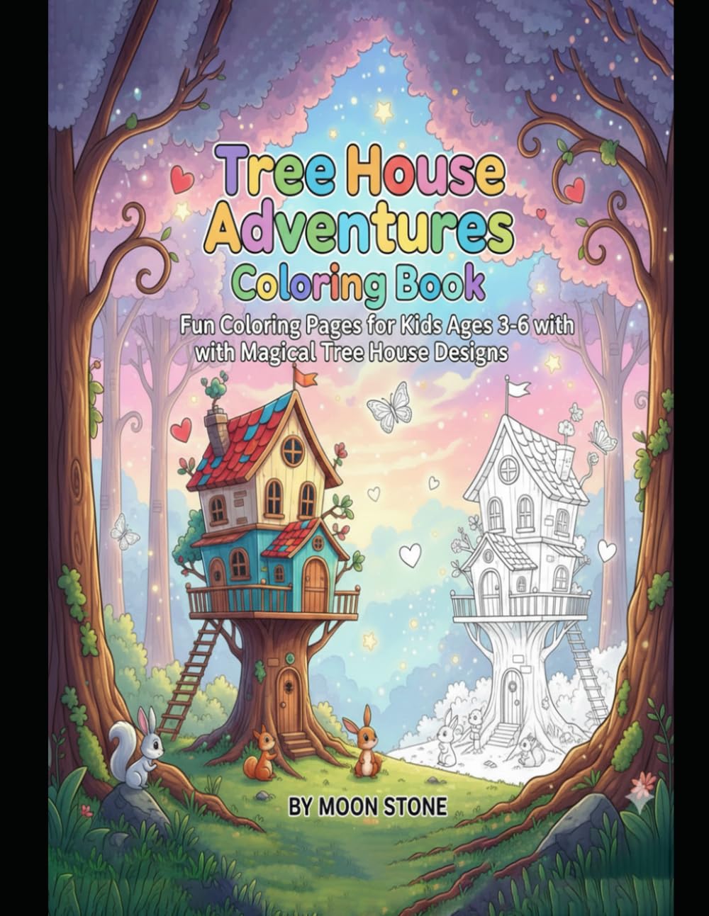 Tree House Adventures Coloring Book: Fun Coloring Pages for Kids Ages 3-6 with Magical Tree House Designs