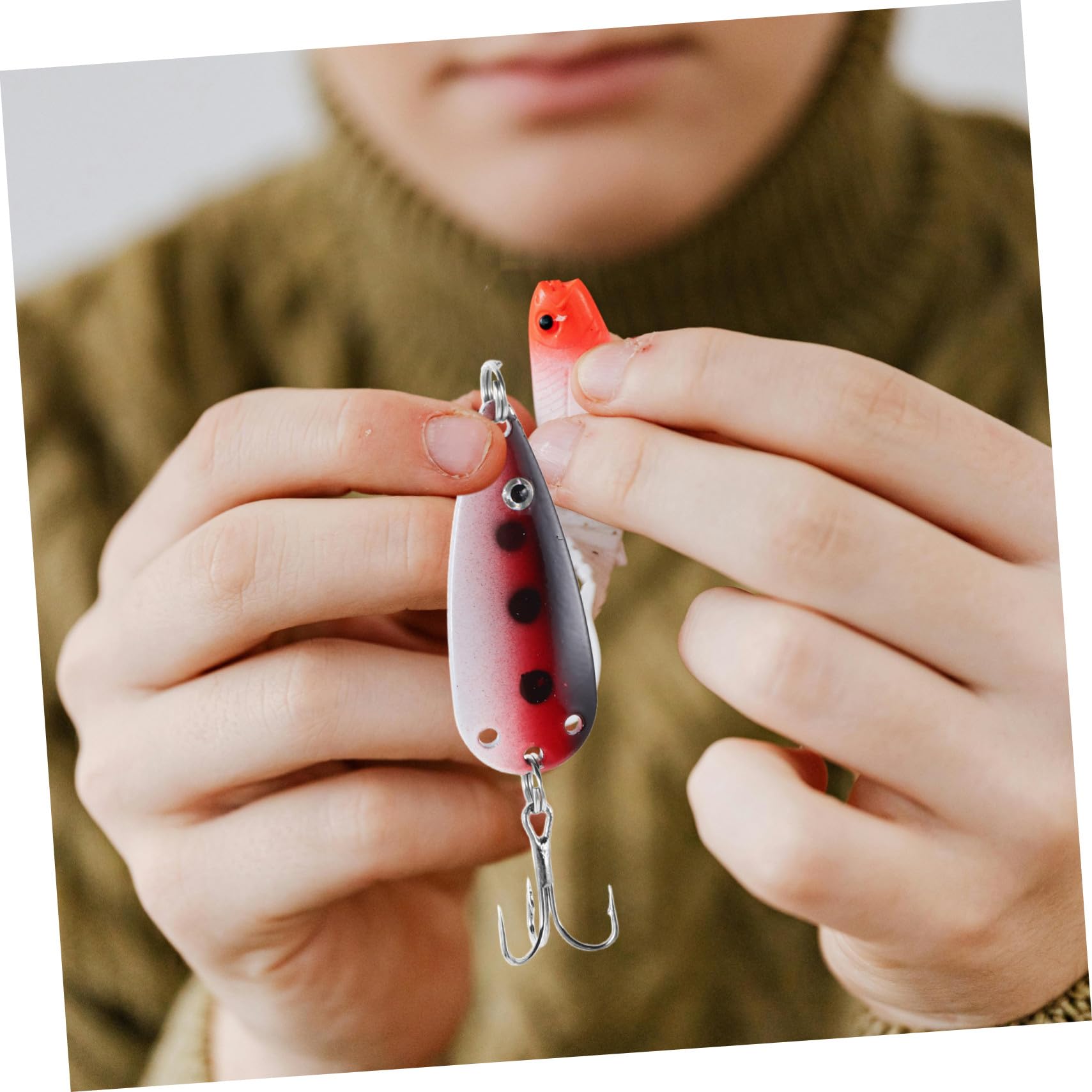 UPKOCH Señuelo de Pesca Duro en Forma de Pez, 30 Piezas, Hierro
