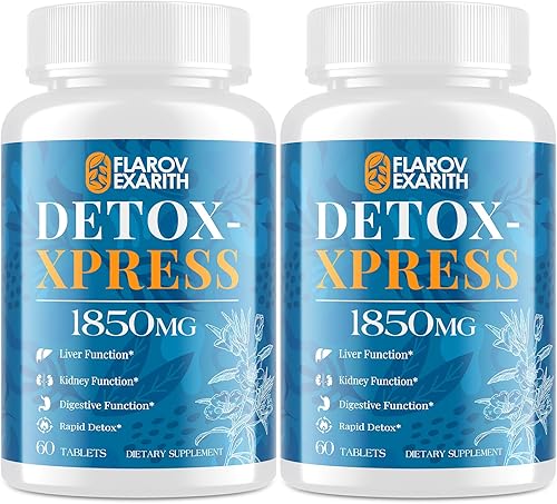 Canna Cleanse, Liver Cleanse - Tabletas masticables de desintoxicación y reparación, suplemento de cardo mariano, desintoxicación corporal de acción