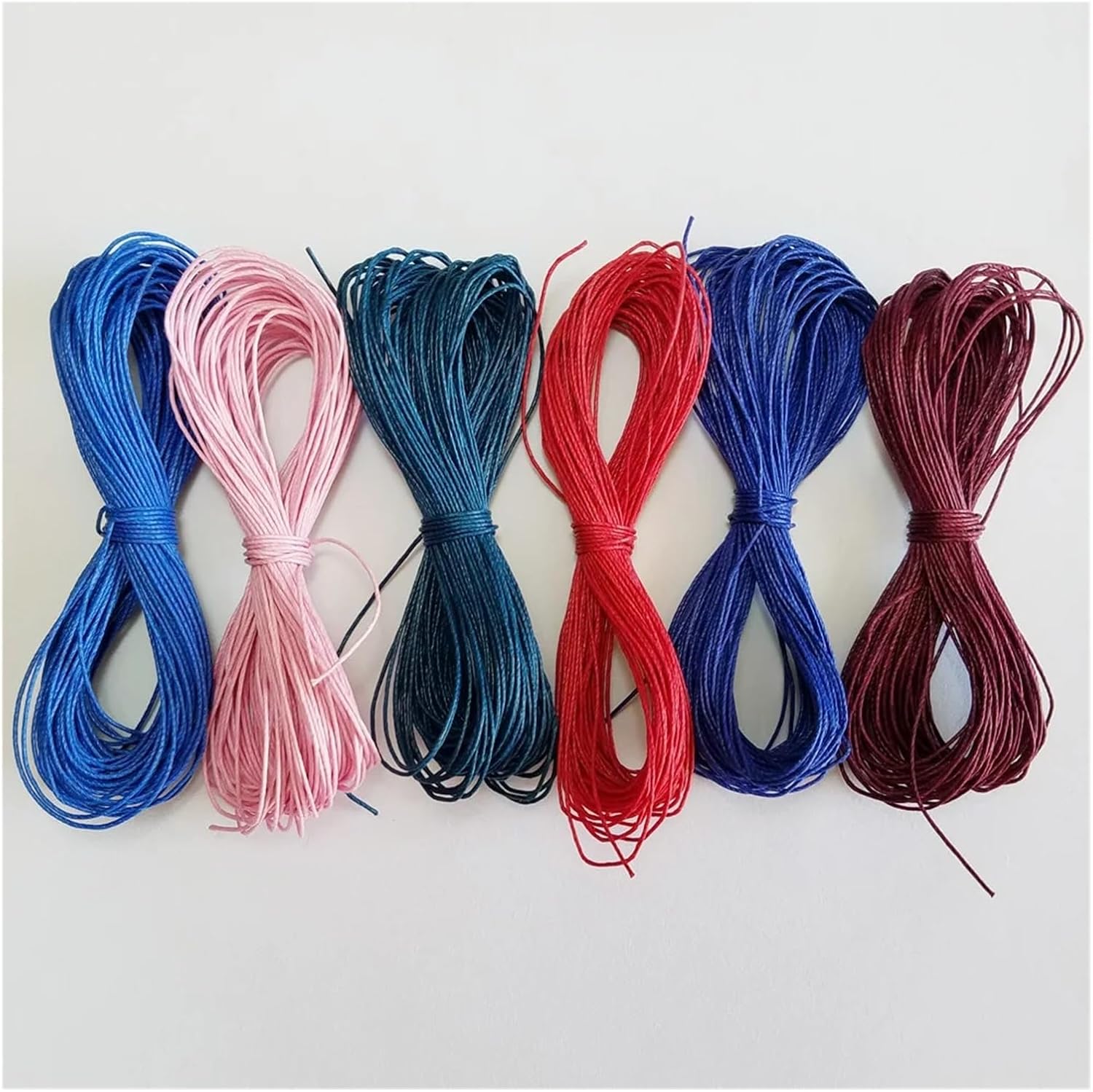 0.9mm Colored Linen Waxed Rope 10m-20m/batch high Toughness Wire Waterproof Rope DIY Handmade(Red 10m)