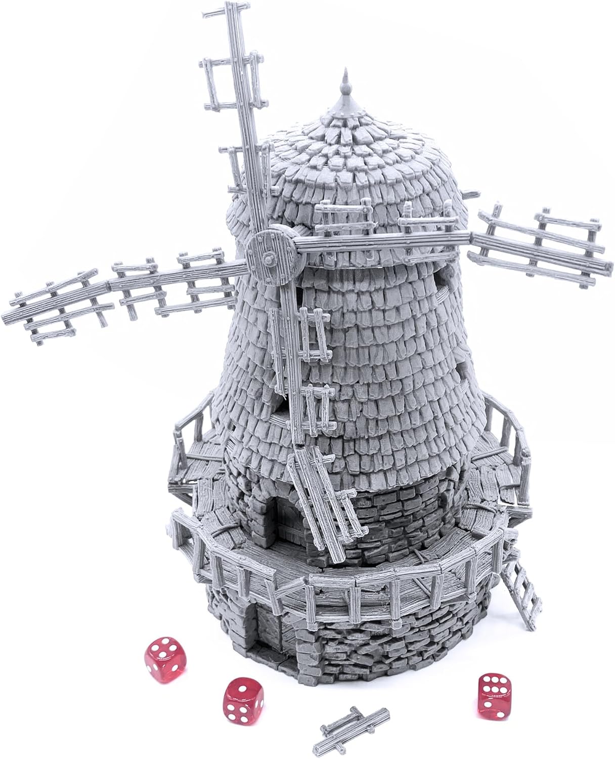 EnderToys Haunted Windmill - DND Terrain Compatible with Dungeons and Dragons, 28mm Miniature Wargaming, Tabletop RPGs, Wargame Scenery