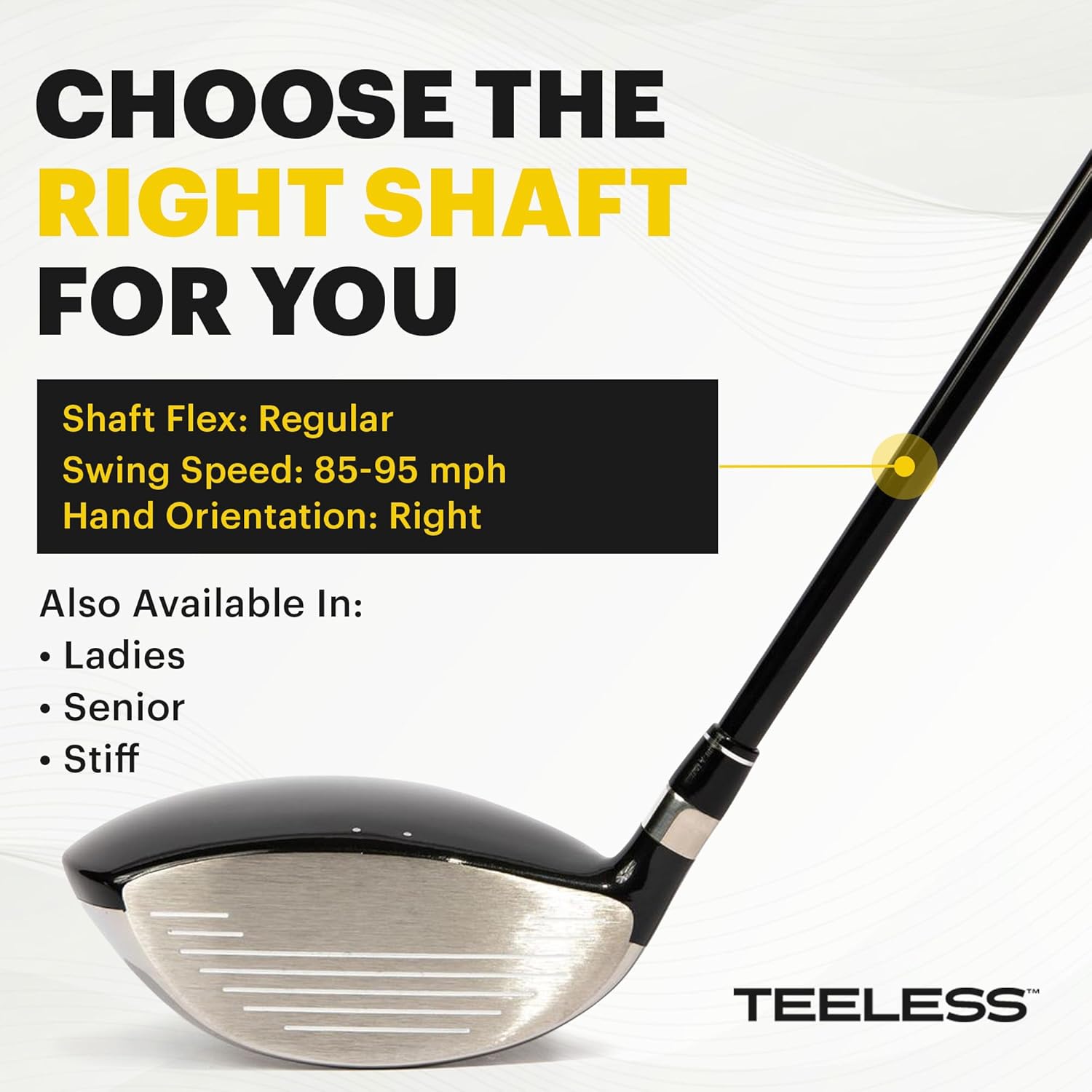 (T) Less Golf Driver Ladies Flex, Innovative Driver Golf Clubs for High Launching Long Drives, Golf Club w/Premium Graphite Shaft, Right-Handed Golf Drivers w/13 Degrees Loft