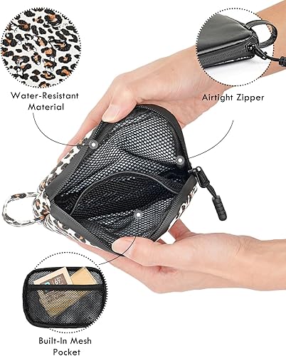 Miniatura 7 de SafeDelux Bolsa a prueba de olores, contenedor con forro de carbono, organizador a prueba de olores, para pipa de fumar, 6.3 x 4.3 pulgadas, bolsa