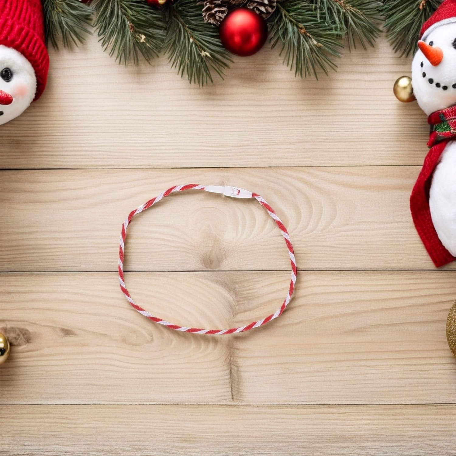 500pcs Christmas Ornament Hanging Hooks and Ribbon Strings, Cotton Ropes with Snap Lock Fasteners for Holiday Party Decorations and Tree Hanging Accessories