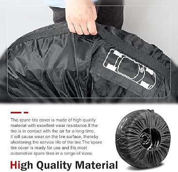 Car Spare Tire Cover, for 13 - 18 Tires