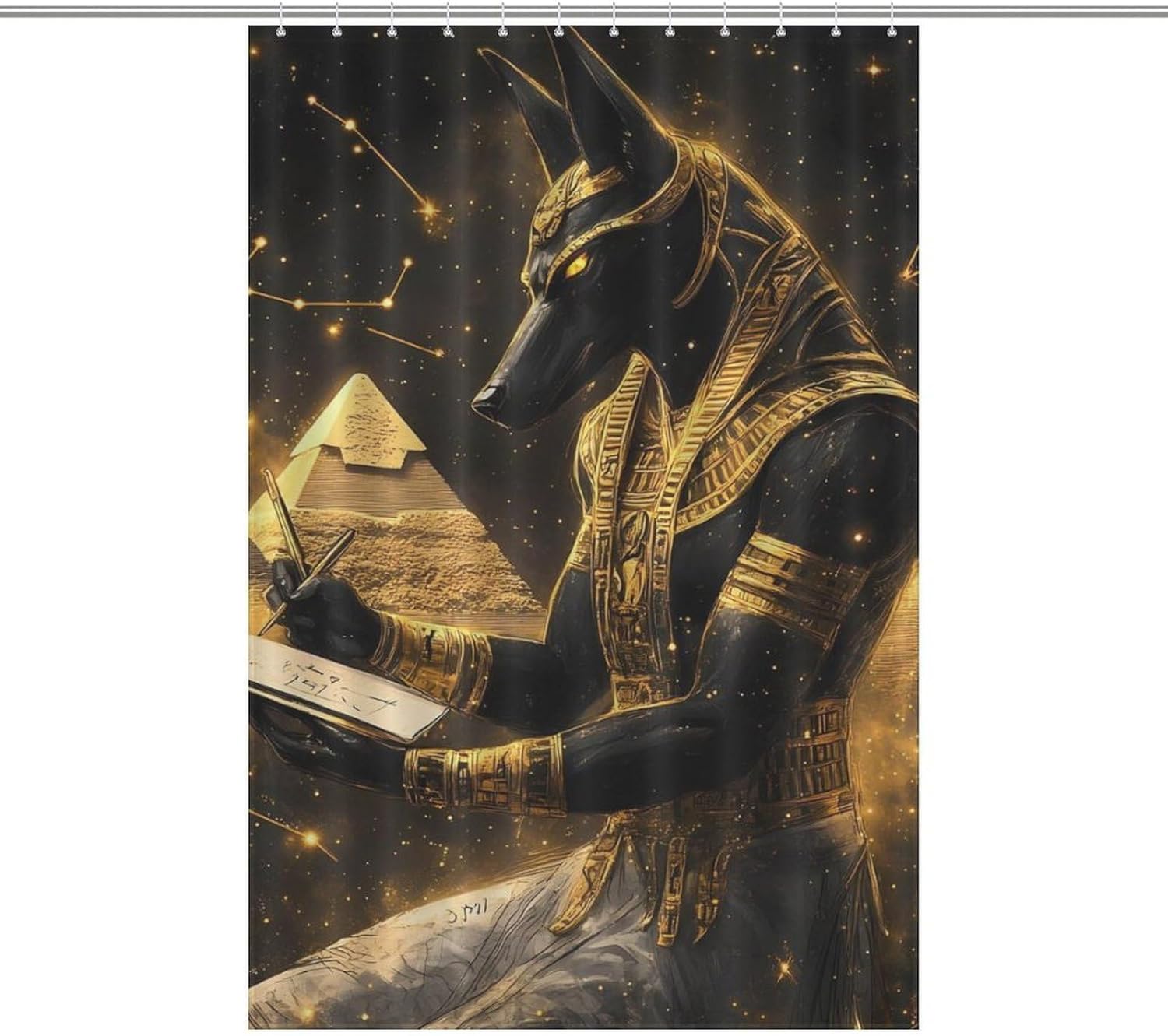 God Ancient Egyptian Pyramids Shower Curtain 46.85x70.87Inch（119x180cm） Polyester Bath Curtain Shower Curtains Printed Decorative