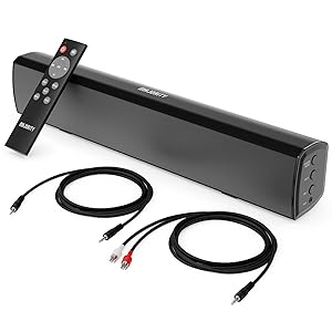 MAJORITY Bowfell Barra de Sonido TV | Bluetooth Barras de Sonido PC | 50W 2.0 Estéreo Altavoces TV | 39cm Soundbar | Altavoz Sound Bar Inalambrico Optico, USB, AUX | Mando a Distancia Incluido (Negro)