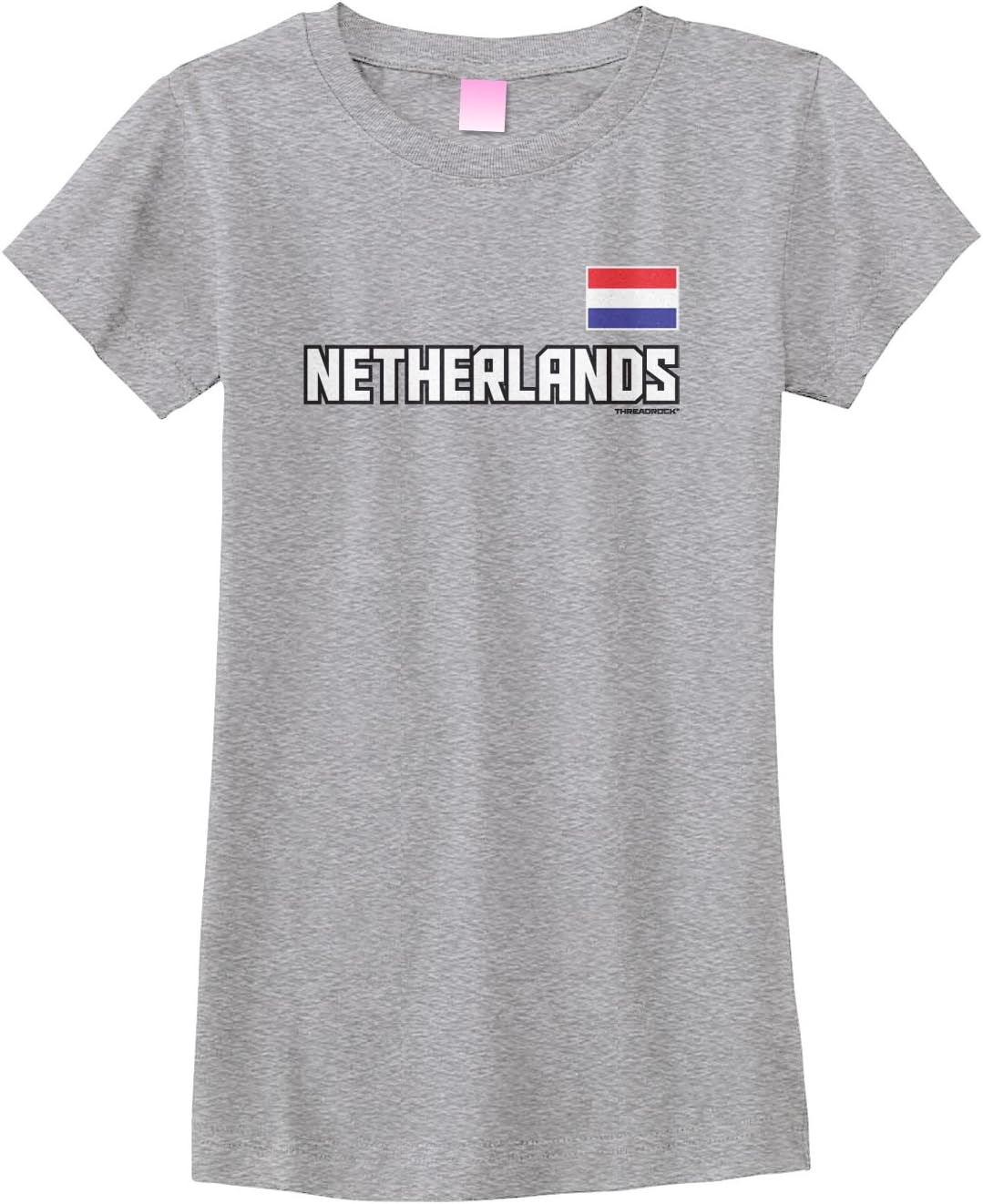 Threadrock Big Girls' Netherlands National Pride Fitted T-Shirt