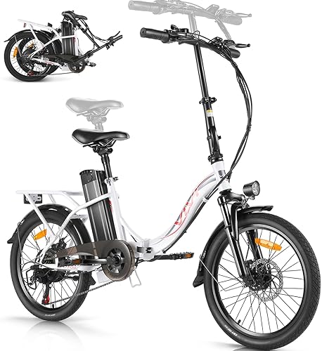 Miniatura 1 de Vivi MT20 Bicicleta eléctrica plegable de 20 pulgadas con motor de 500 W, batería extraíble de 48 V, 374.4 Wh, bicicleta eléctrica de paso a través
