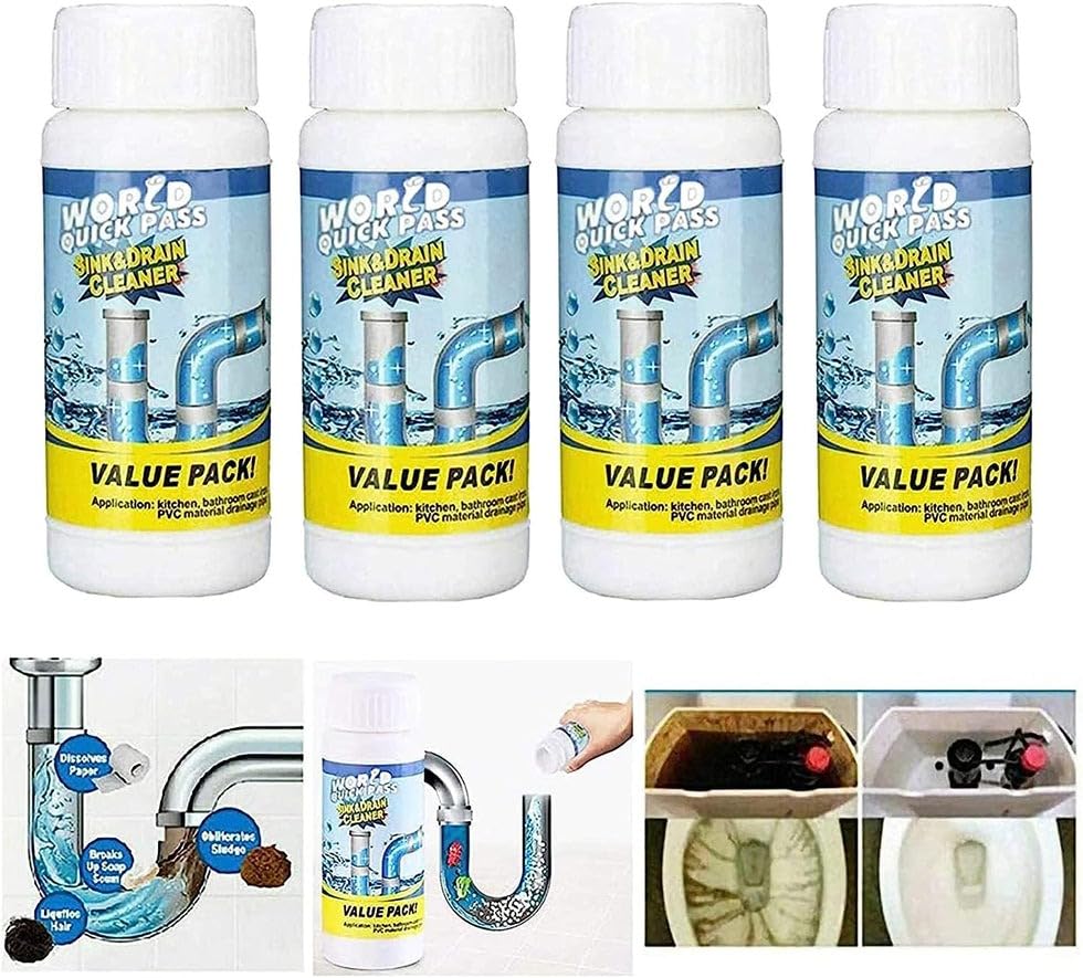 Image of Powerful Sink and Drain Cleaner 110g Super Clog Remover Chemical Powder for Kitchen Toilet Bathroom Pipes