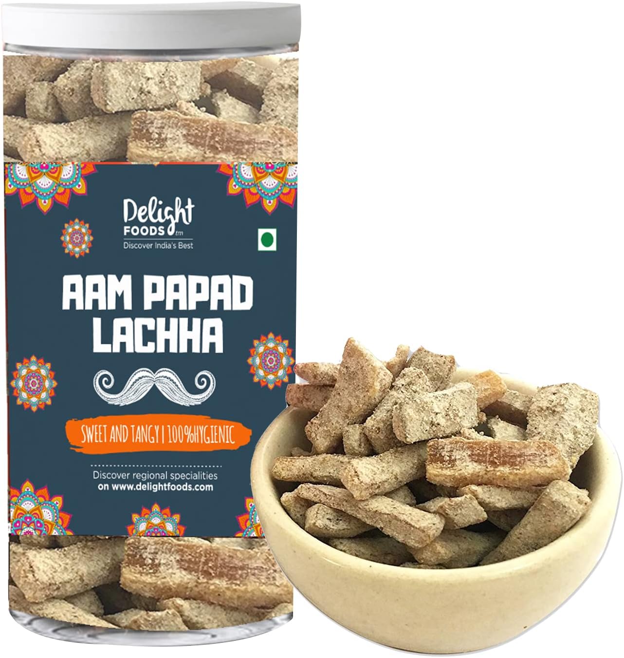 Delight Foods Chatpata Candies - Hygienically Packed (Aam Papad Lachha- 125g)